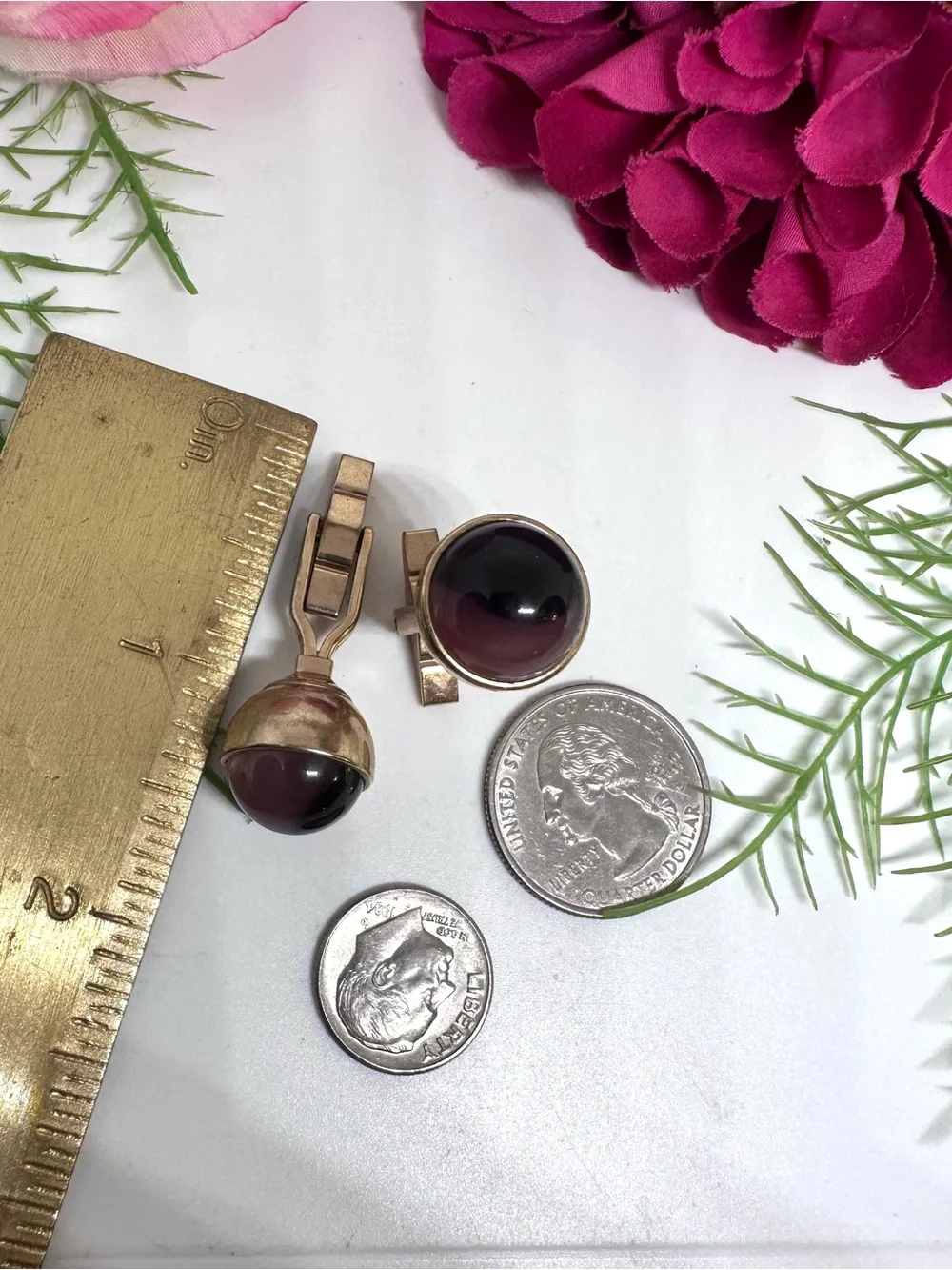 VINTAGE⚜️ KREISLER CRAFT Acrylic Cabochon Cuff Links